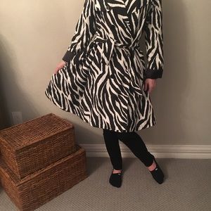Zebra print trench coat